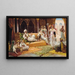 Een dans in het harem - Jean-Gabriel Delincourt — ingelijst kunstwerk aan de muur