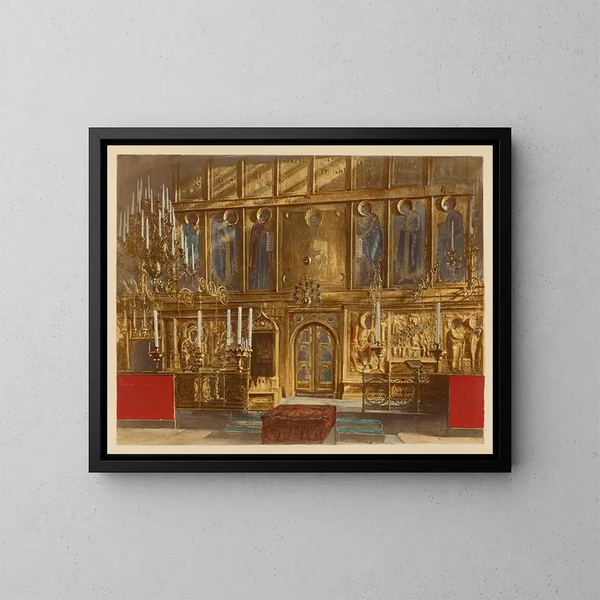 Iconostase of Uspenski Cathedral - J Daziaro — framed artwork on a wall