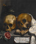 van een vanitas stilleven - J. Falk — weergave van het kunstwerk