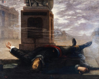 J Le Cur - La mort de Victor Bach le 18 brumaire au pied de la statue de la Libert place de la Concorde.webp