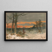 Winter Schilderij - J. Mazzanovich — ingelijst kunstwerk aan de muur