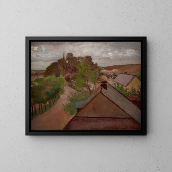 Landelijk landschap met een weg - Jacek Malczewski — ingelijst kunstwerk aan de muur