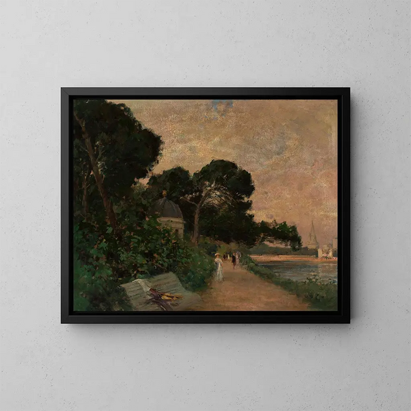 Landschap met een paleis - Jacek Malczewski — ingelijst kunstwerk aan de muur