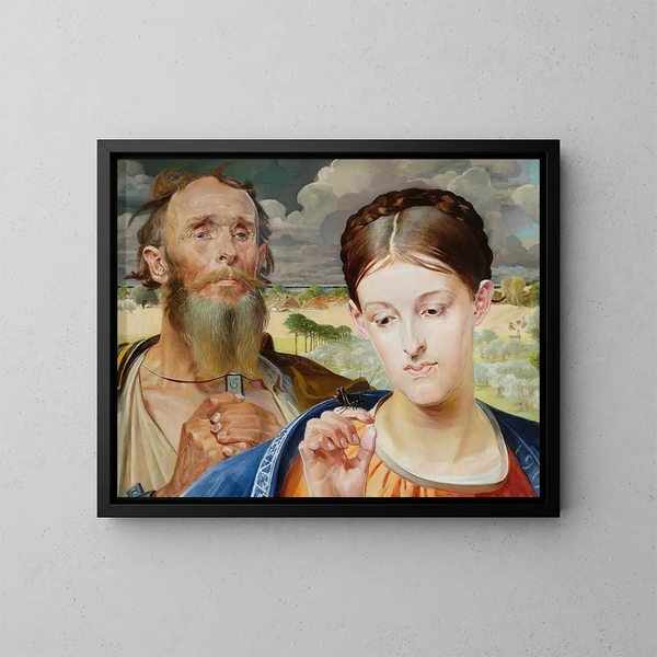 Muziek, linkerzijpaneel van het triptiek - Jacek Malczewski — ingelijst kunstwerk aan de muur