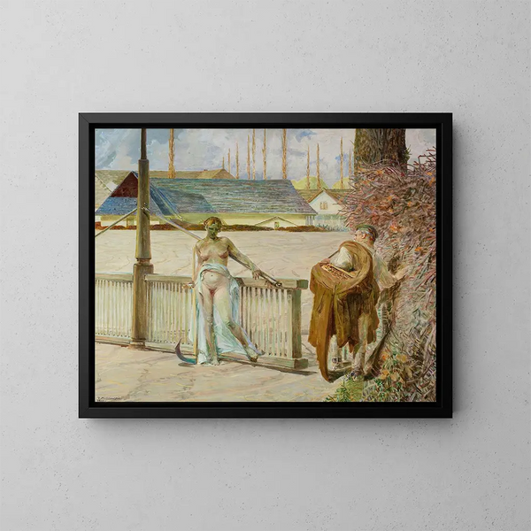 Mijn leven, rechter sectie van de triptiek - Jacek Malczewski — ingelijst kunstwerk aan de muur