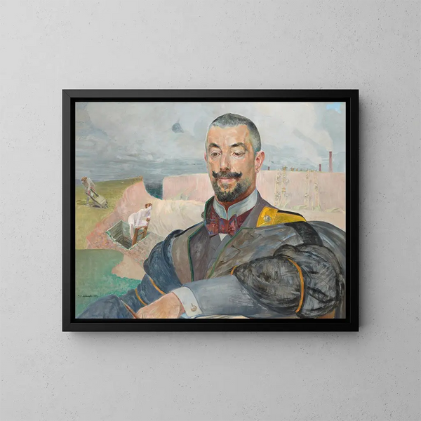 Portret van Erazm Barcz - Jacek Malczewski — ingelijst kunstwerk aan de muur