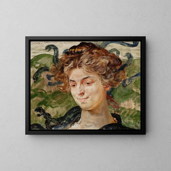 portret van Helena Sulima, actrice en Gorgone - Jacek Malczewski — ingelijst kunstwerk aan de muur