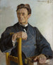 Portrait painting of priest Henryk Radomiski circa 1870 after 1925 - Jacek Malczewski — artwork view