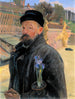 Zelfportret met een hyacint - Jacek Malczewski — weergave van het kunstwerk