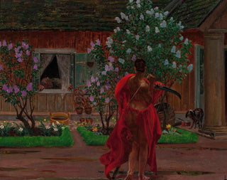 Thanatos - Jacek Malczewski — weergave van het kunstwerk