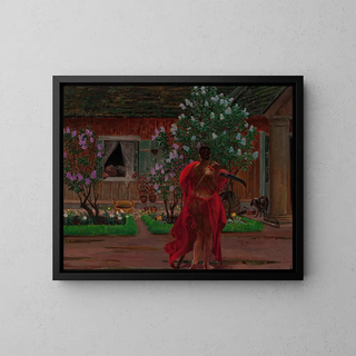 Thanatos - Jacek Malczewski — ingelijst kunstwerk aan de muur