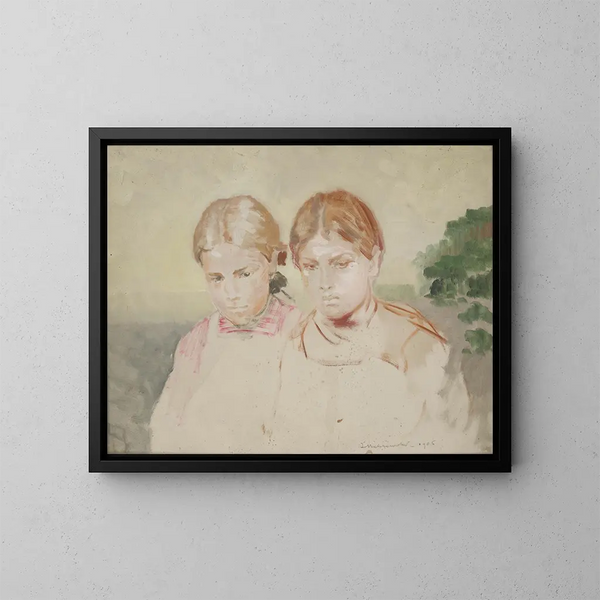 Twee meisjes - Jacek Malczewski — ingelijst kunstwerk aan de muur