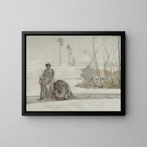 Winterlandschap - Jacek Malczewski — ingelijst kunstwerk aan de muur