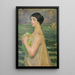 Vrouw aan de rand van de zee - Jacek Malczewski — ingelijst kunstwerk aan de muur
