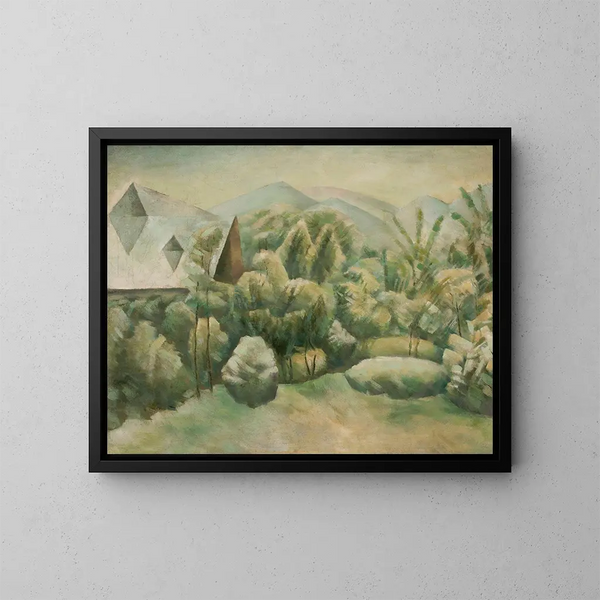 Tuin in Zakopane - Jacek Mierzejewski — ingelijst kunstwerk aan de muur