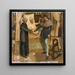 Jacob van Maerlant painting predicting Jan Breydel and Pieter de Coninck's liberation of Flanders on his deathbed - Jan van Beers — framed artwork on a wall