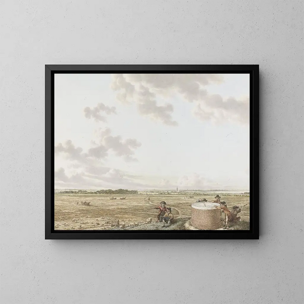 View of Table Mountain near Blaricum with Craayloos Bosch on the left and the table on the right - Jacob Cats — framed artwork on a wall
