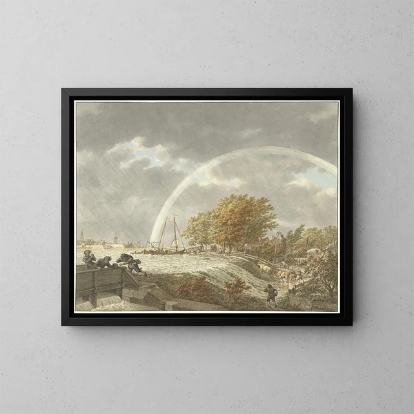 Evening Autumn and Water - Jacob Cats — framed artwork on a wall