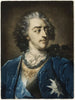 Portret van Lodewijk XV - Jacob Christoph Le Blon — weergave van het kunstwerk