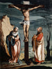 De Christus aan het kruis tussen de Maagd en Sint-Jan - Atelier van Jacob Clauser — weergave van het kunstwerk