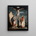 De Christus aan het kruis tussen de Maagd en Sint-Jan - Atelier van Jacob Clauser — ingelijst kunstwerk aan de muur
