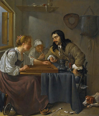 Jacob Duck - A Couple Playing Backgammon.webp