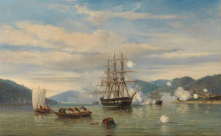 Jacob Eduard van Heemskerck van Beest - HMS SteamPowered Battleship Medusa Opening the Shimonoseki Straits.webp