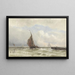 Haven van Flessingue met binnenkomende zeilboot - Jacob Eduard van Heemskerck van Beest — ingelijst kunstwerk aan de muur