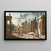 van een architectonisch uitzicht met personages - Jacob Ferdinand Saeys — ingelijst kunstwerk aan de muur