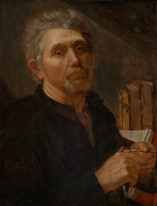 Jacob Gerritsz Cuyp - Der Evangelist Lukas seine Feder schneidend.webp