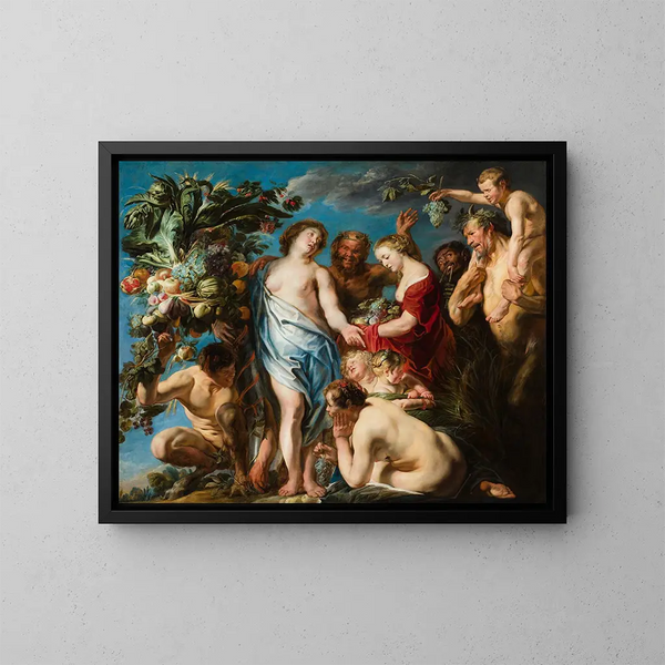 An allegory of fertility - Jacob Jordaens — framed artwork on a wall