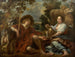 Bergère die melk giet aan een herder - Jacob Jordaens — weergave van het kunstwerk