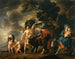 Vlucht van de Heilige Familie naar Egypte - Jacob Jordaens — weergave van het kunstwerk