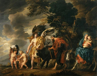 Vlucht van de Heilige Familie naar Egypte - Jacob Jordaens — weergave van het kunstwerk
