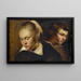 Studie van hoofden - Jacob Jordaens — ingelijst kunstwerk aan de muur