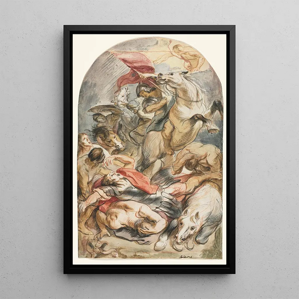 Jacob Jordaens - The Conversion of Saul with Horseman and Banner.webp