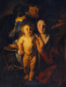 De Heilige Familie met kaarsen - Jacob Jordaens — weergave van het kunstwerk
