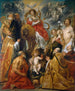 La vénération de l'Eucharistie - Jacob Jordaens — weergave van het kunstwerk