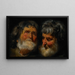 van twee studies van het hoofd van een oude man - Jacob Jordaens — ingelijst kunstwerk aan de muur