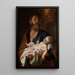 Joseph met het kind Jezus - Jacob Leyssens — ingelijst kunstwerk aan de muur