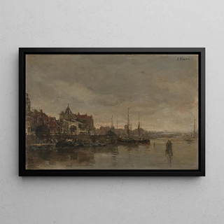 Jacob Maris - De Schreierstoren met de brug over de Gelderse Kade te Amsterdam.webp