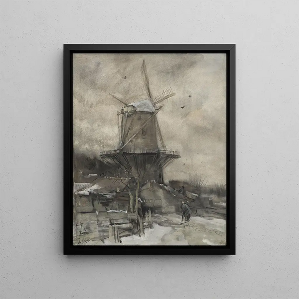 Jacob Maris - Een molen in de winter.webp