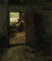 Binnenhuis schilderij met een boerendochter en een kind - Jacob Simon Hendrik Kever — weergave van het kunstwerk