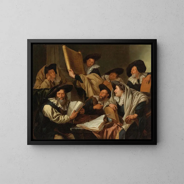 Discussion rabbinique - Jacob Toorenvliet — framed artwork on a wall