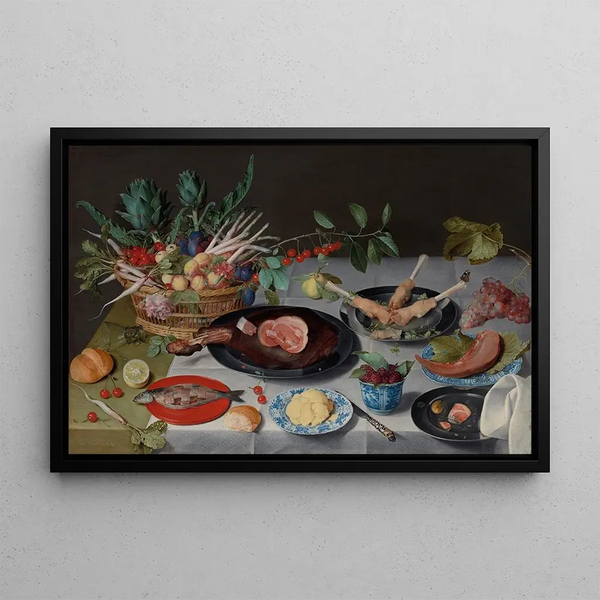 Jacob van Hulsdonck - Still Life with Meat Fish Vegetables and Fruit.webp