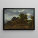 Landschapschilderij van duinen met ver uitzicht op Haarlem - Jacob van Ruisdael — ingelijst kunstwerk aan de muur