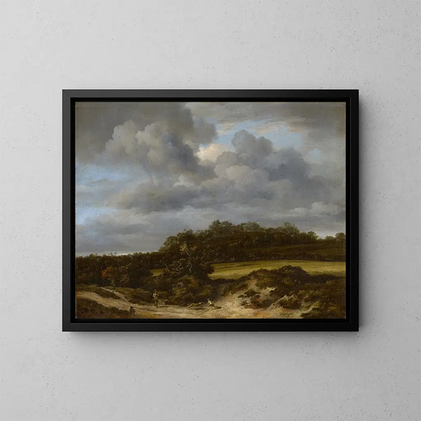 Cornfield Painting - Jacob van Ruisdael — framed artwork on a wall