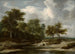 van een reiziger's halte - Jacob van Ruisdael — weergave van het kunstwerk