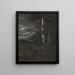 Landschap met een jachtscène - Jacob van Ruisdael — ingelijst kunstwerk aan de muur