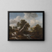 Cascade basse in een bebost landschap met een dode beuk - Jacob van Ruisdael — ingelijst kunstwerk aan de muur